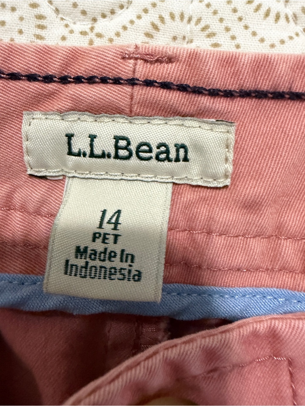 Vintage L.L. Bean Pink pants. Made in Indonesia.